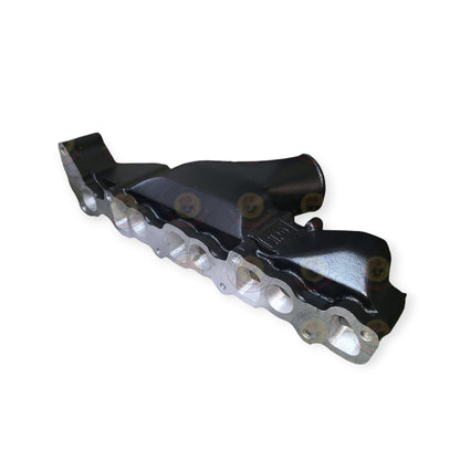 HPD 4JJ1 Intake Manifold for D-Max Colorado, forward-facing view, showcasing the black plastic construction and mounting points.