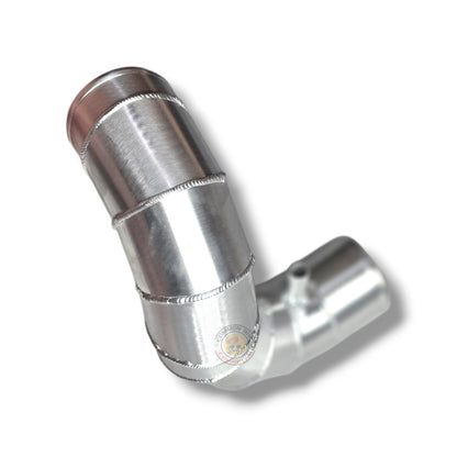Flex Dmax/Mux 4JJ1 3-inch intake pipe upgrade for 2012-2016 trucks, showing a durable, polished aluminum intake pipe.