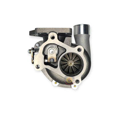 Flex Turbo Kits Flex Mini F55 Low-Mount Kit for N70 Hilux 1KD, shown in image with turbo components and mounting hardware.