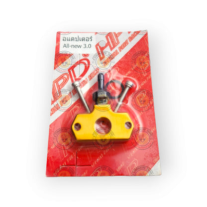 HPD Special Parts 4JJ1 Boost Gauge Adapter showing metal fittings and connectors for automotive boost gauge installation.