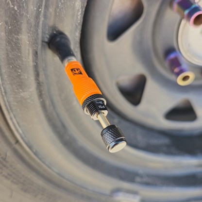 Set of four Direction Plus Tyre Deflators for quick, accurate tire pressure adjustment and off-road vehicle use.