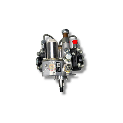 Denso 1VD-FTV injector pump pre-DPF fuel pump model 294050-0280 with metal components and electrical connections.