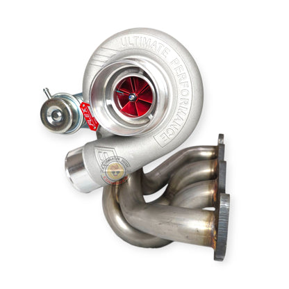 Flex F55 Boost X Kit turbo kit with N70 1KD engine, high-mount turbo, and 45 PSI boost pressure for enhanced performance.