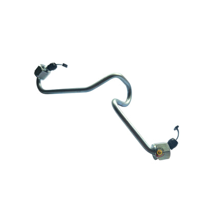 Toyota Hilux 1KD-FTV 3.0L fuel pump to fuel rail inlet pipe, injector line component, showing metal fittings and connections.
