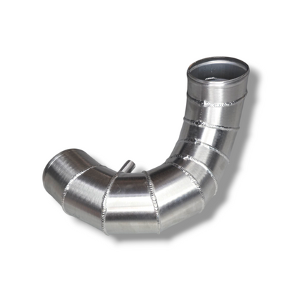 Flex Dmax/Mux 4JJ1 3-inch intake pipe upgrade for 2012-2016 trucks, showcasing the durable metal pipe with smooth bends.