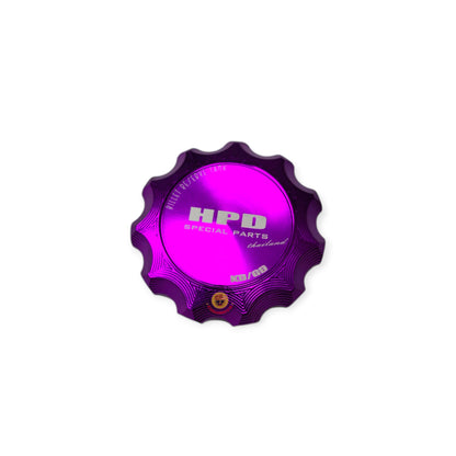HPD 1KD & 1GD Coolant Reservoir Lid Cover from KD Bling Parts, featuring a shiny, decorative design for vehicle engine bay.