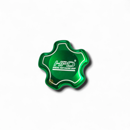 HPD 4JJ1 / 4JJ3 Billet Oil Cap from 4JJ Bling Parts, designed for engine oil fill, featuring a polished billet metal finish.