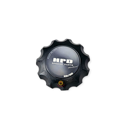 HPD 1KD & 1GD Coolant Reservoir Lid Cover from KD Bling Parts, designed with stylish details for Toyota engine upgrades.