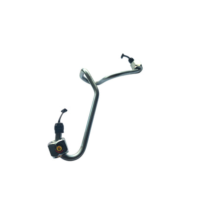 Toyota Hilux 1KD-FTV 3.0L fuel pump to fuel rail inlet pipe, injector line component with metal fittings.