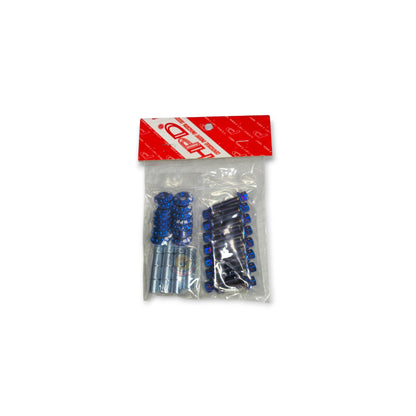 HPD Special Parts Euro 4/4JJ3 rocker cover bolt set in Ti Burnt Blue with matching fasteners and hardware for engine protection