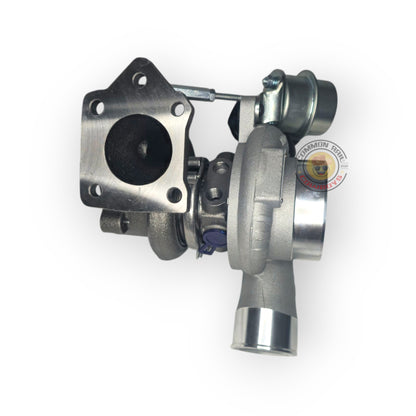 Flex Turbo Kit R31-R V2 Turbo for Mini F55, showcasing the compact turbocharger with connected piping and components.