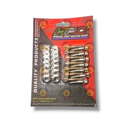 HPD Special Parts stainless steel bolt and washer set for rocker cover, includes durable bolts and washers for engine maintenance.
