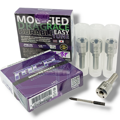 MCR 4JJ1 +30 injector nozzles for Isuzu pre-DPF engines, fuel injection parts with detailed nozzles in the image.