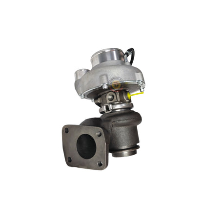 SAK Turbo 44mm 4JJ3 turbocharger with metallic housing and turbine wheel, designed for high-performance engine applications.