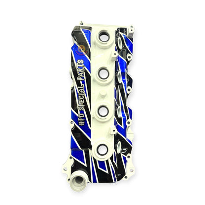 HPD Special Parts 1KD Alloy Rocker Cover for engine, sleek metallic finish, detailed design, and branding visible.