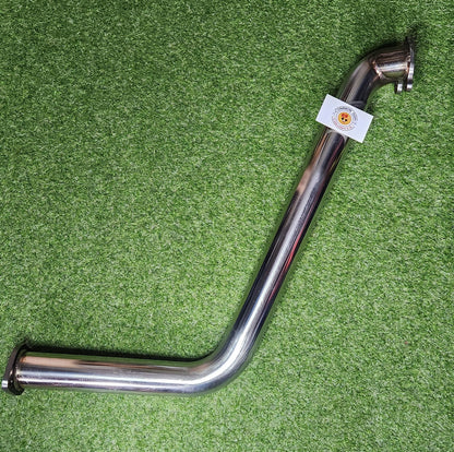 PPRC Hilux 1KD high mount dump pipe with 44mm F55 turbo, showcasing the durable stainless steel pipe for turbo upgrade.