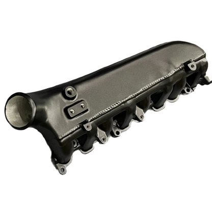 Black HPD 1KD intake manifold for diesel engines, featuring a sleek design and multiple connection ports.