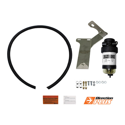 Direction Plus Prado 155 pre-filter and catch can combo kit for dual or combo filter systems, shown in the image.