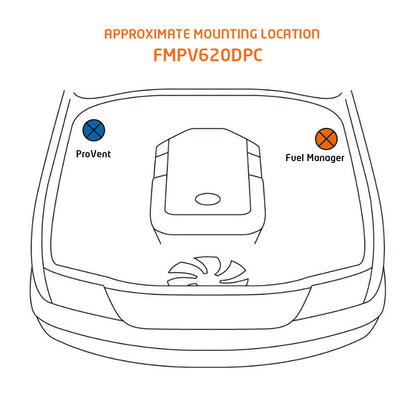 Direction Plus Prado 155 Pre-Filter and Catch Can Combo Kit installed on a vehicle engine for enhanced filtration and performance.