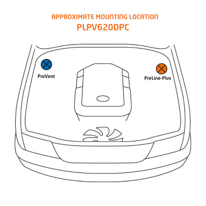 Direction Plus Prado 150 pre-filter and catch can combo kit with in-cab alarm, mounted in engine bay for enhanced filtration.